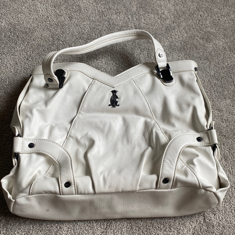 christian audigier bag in white